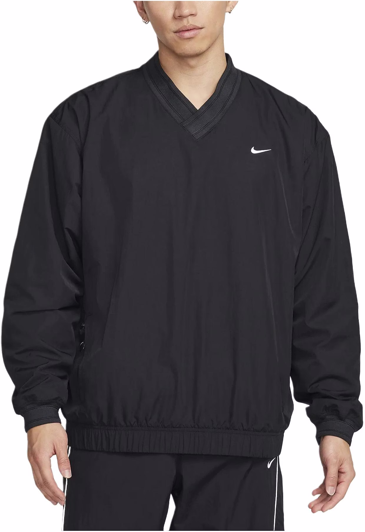 nike-solid-v-neck-casual-long-sleeve-sweatshirt-black-fq-1639-010
