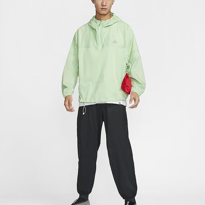 Nike Solid Windbreaker Woven Hooded Jacket Green FQ3063-376 圖 4