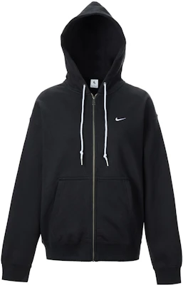 Nike Solo Swoosh Black Loose-Fit Hoodie Jacket with Minimal Logo DR0403-010 Buy Nike Solo Swoosh Black Loose-Fit Hoodie Jacket with Minimal Logo DR0403-010