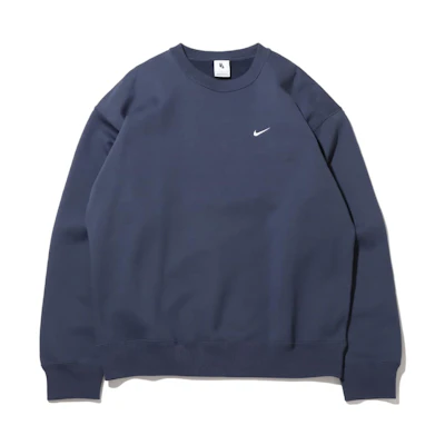 Nike Solo Swoosh Crewneck Sweatshirt Lightning Blue Fleece Thickened Casual DX1362-437