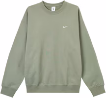 Nike Solo Swoosh Crewneck Sweatshirt Men’s Light Olive/White - Stylish & Versatile DX1361-320