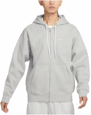 Nike Solo Swoosh 刺繡灰色拉鍊連帽外套 DR0404-063 Shop Nike Solo Swoosh 刺繡灰色拉鍊連帽外套 DR0404-063