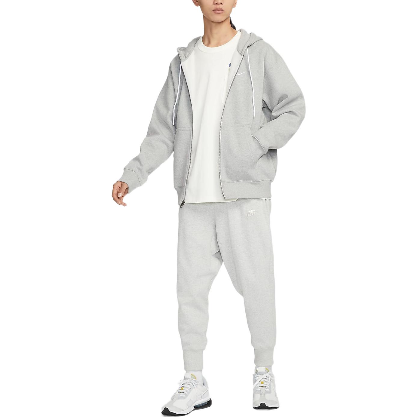 Nike Solo Swoosh Embroidered Zip Hoodie Jacket Grey DR0404-063 圖 6