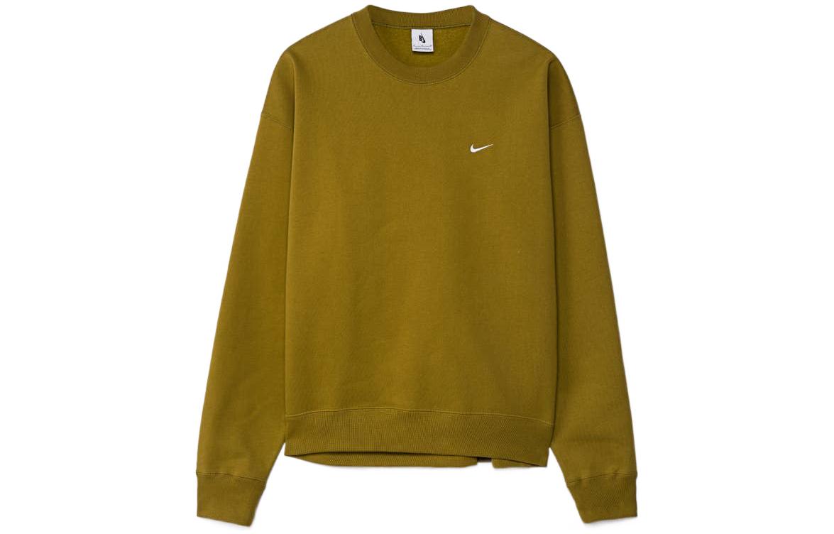 Order Nike Solo Swoosh 刺繡標誌黃色情侶款刷毛運動衫 CV0554-318