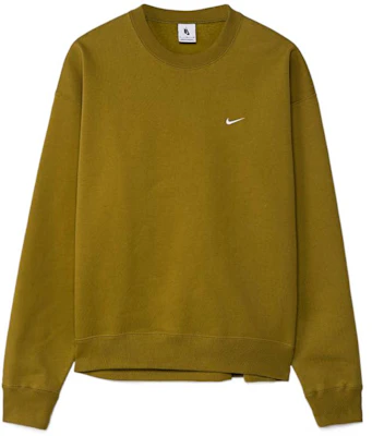 Nike Solo Swoosh 刺繡標誌黃色情侶款刷毛運動衫 CV0554-318 Order Nike Solo Swoosh 刺繡標誌黃色情侶款刷毛運動衫 CV0554-318