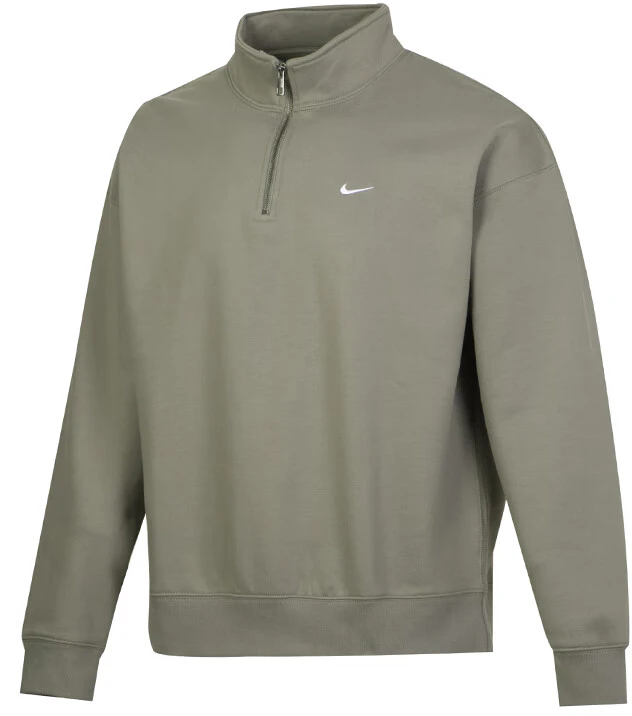 nike-solo-swoosh-fleece-pullover-half-zip-sweatshirt-green-casual-wear-dq-5209-320