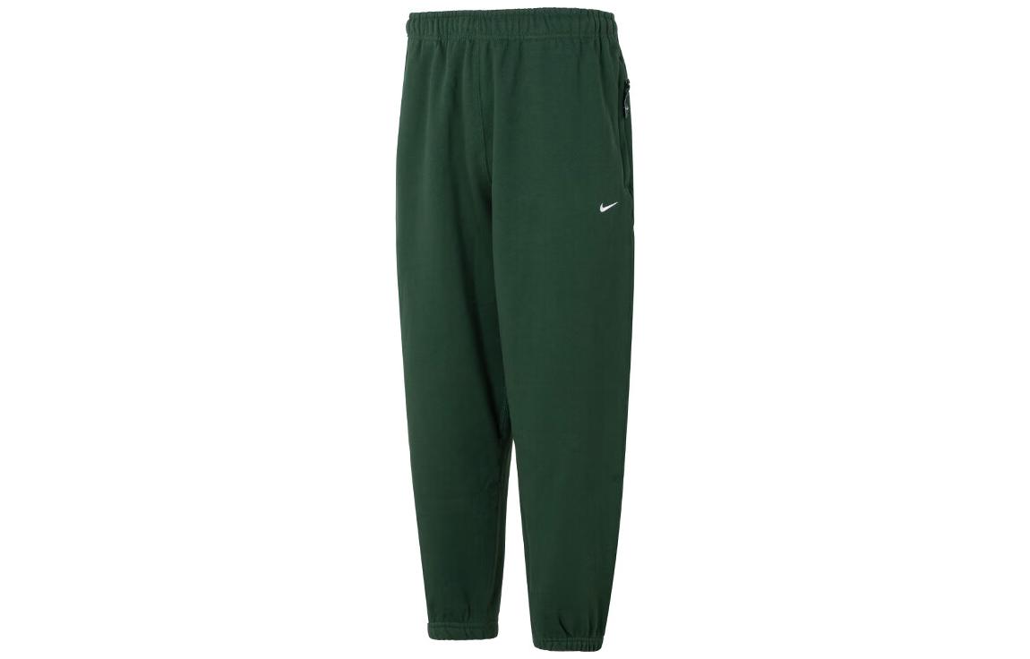 Nike Solo Swoosh Green Retro Knit Jogger Pants with Logo. DX1365-323