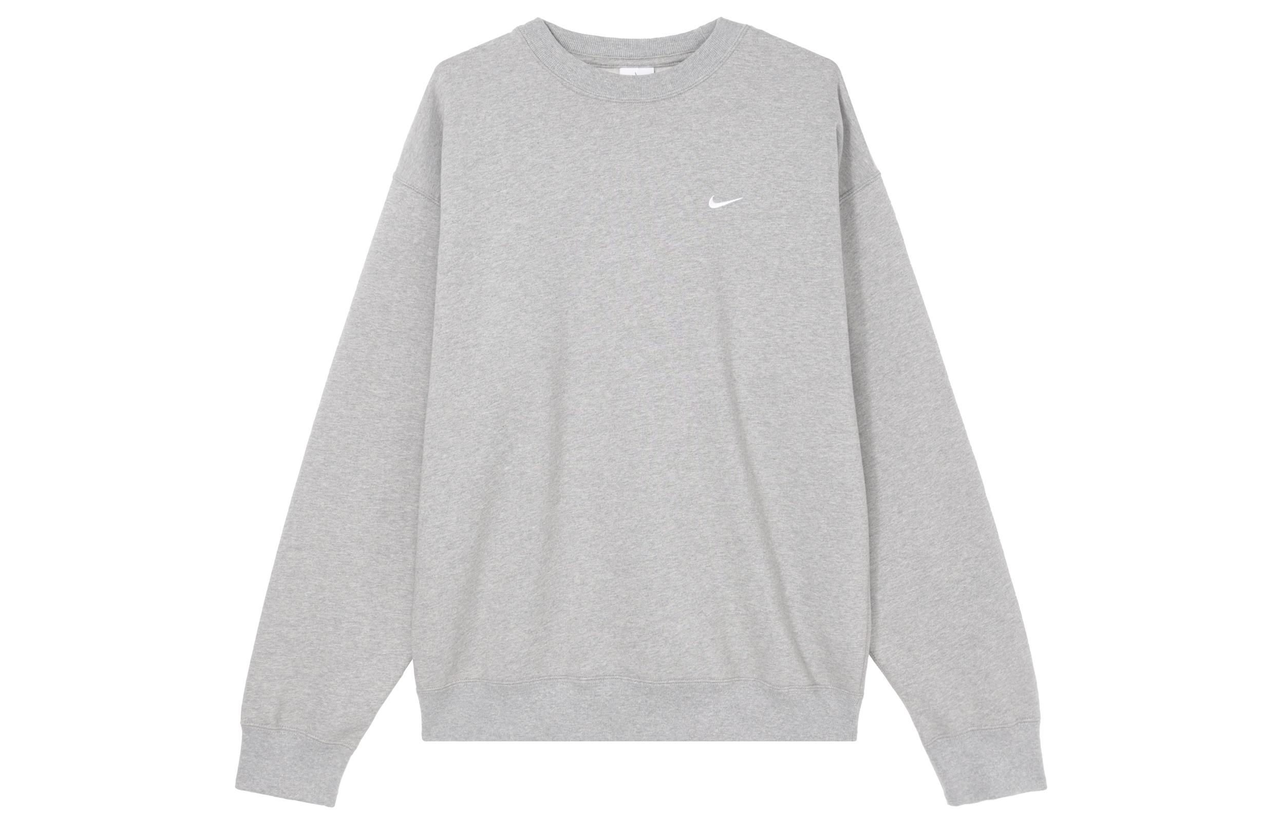 Nike Solo Swoosh Grey Crewneck Sweatshirt Pullover DX1362-063