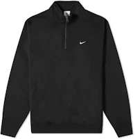 Nike Solo Swoosh Half-Zip Pullover Sweatshirt Black DQ5209-010 Nike Solo Swoosh Half-Zip Pullover Sweatshirt Black DQ5209-010