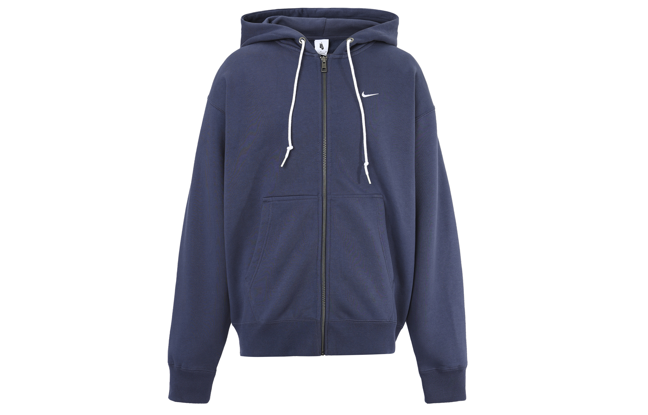 Nike Solo Swoosh Lightning Blue Zip-Up Hoodie Fleece Casual Jacket DR0404-437