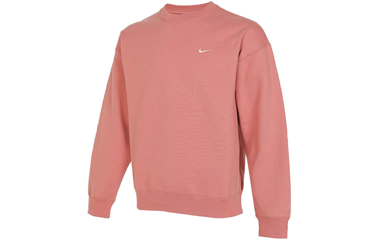 Nike Solo Swoosh Pink Fleece Crewneck Sweatshirt DX1362-618