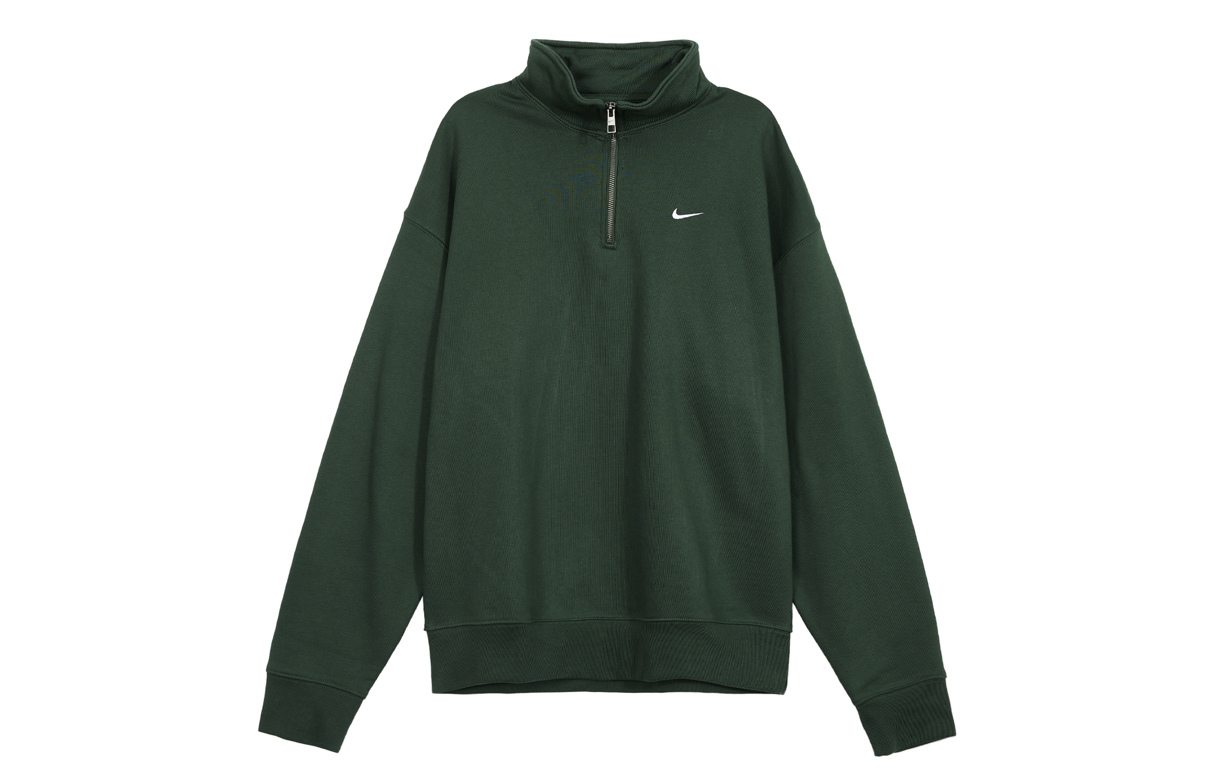 Nike Solo Swoosh Pullover Half-Zip Sweatshirt Fir Green DQ5210-323