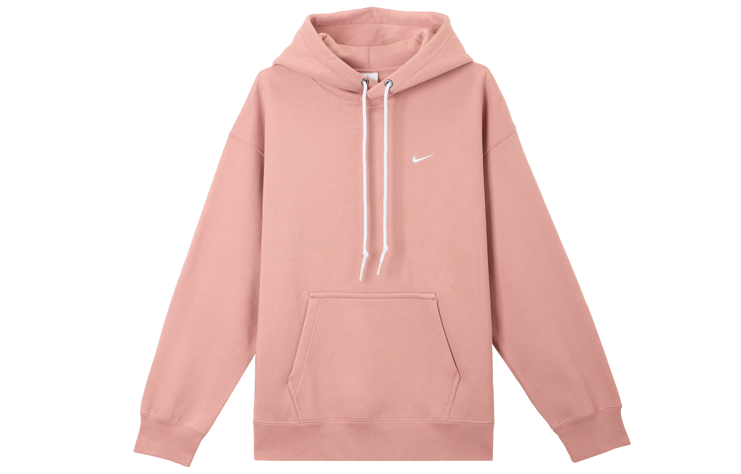 Nike Solo Swoosh Pullover Hoodie Star Red厚 Fleece Casual Long Sleeve DX1356-618
