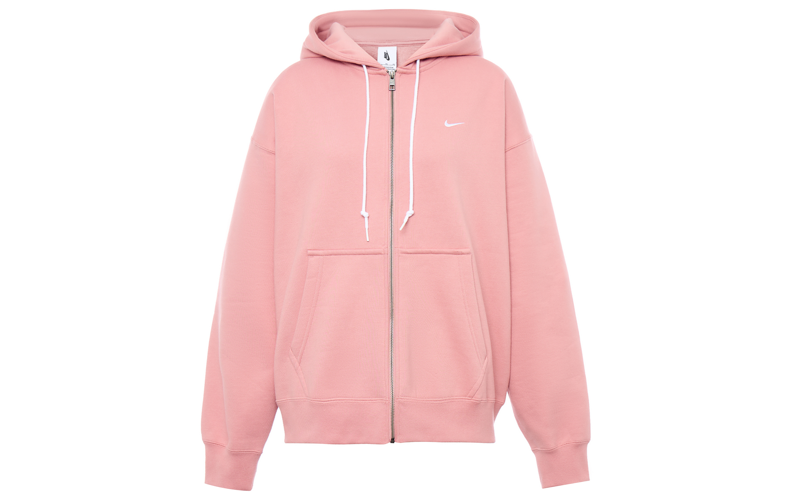 Nike Solo Swoosh Stardust Red Zip Hoodie Fleece Casual Jacket DR0404-618
