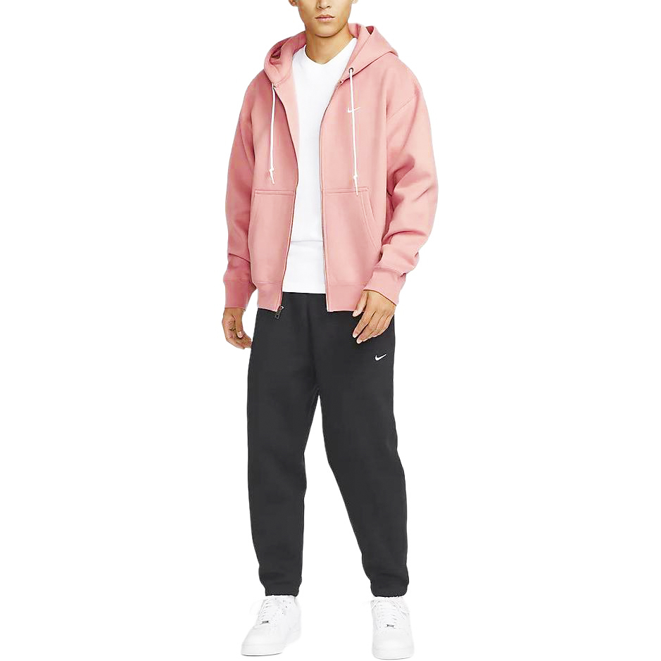 Shop Nike Solo Swoosh Stardust Red Sudadera con Capucha Cremallera Chaqueta Casual DR0404-618