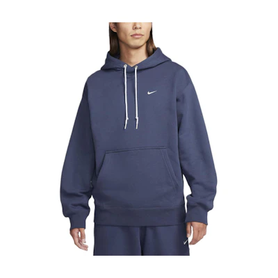 Nike Solo Swoosh Thunder Blue Hoodie Pullover Sweatshirt DX1356-437