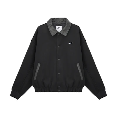 Nike Solo Wool Varsity Black/White Fashionable Long-Sleeve Jacket FZ1168-010