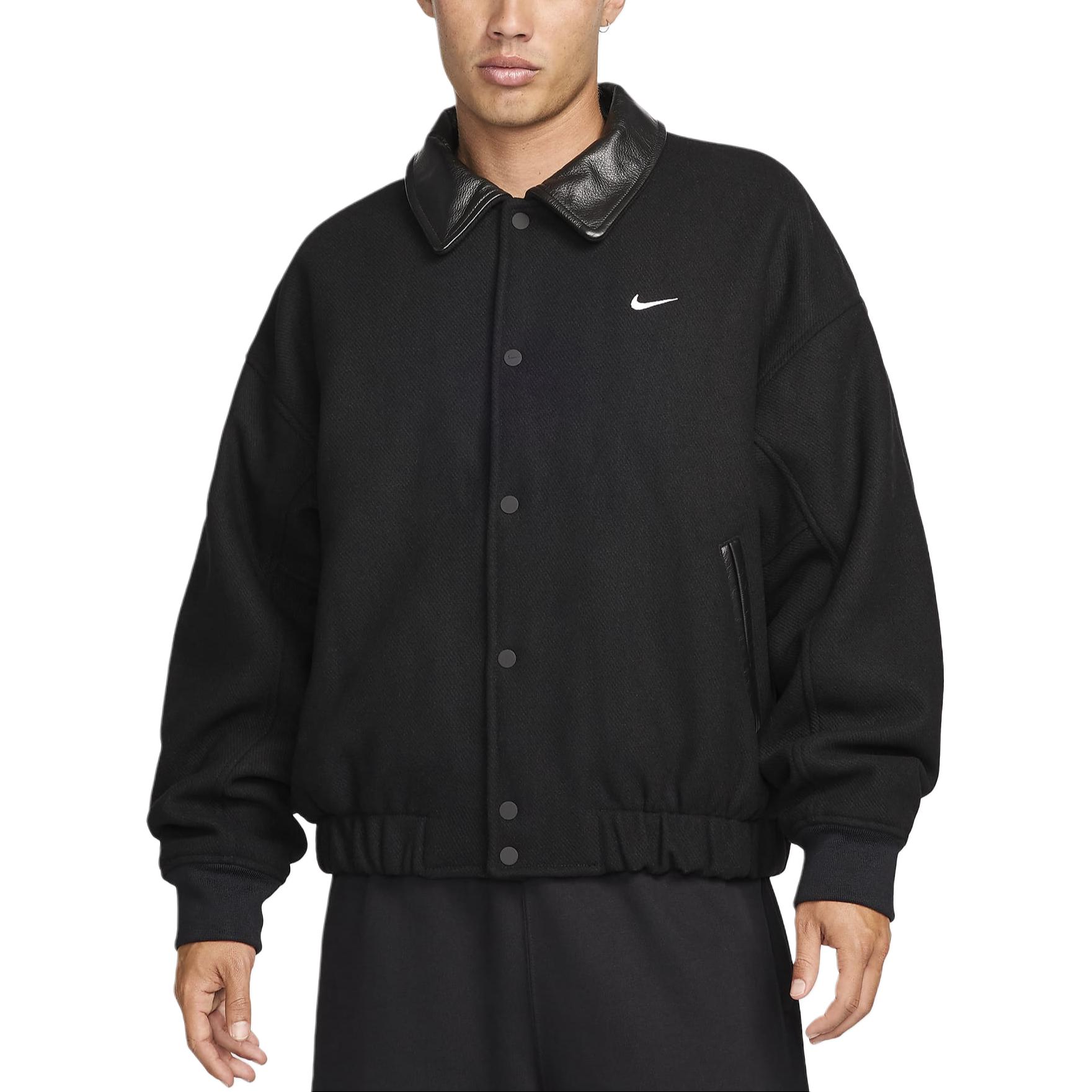 Order Nike Solo Wool 棒球風黑白時尚長袖外套 FZ1168-010