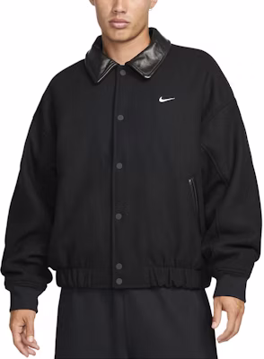Nike Solo Wool 棒球風黑白時尚長袖外套 FZ1168-010 Order Nike Solo Wool 棒球風黑白時尚長袖外套 FZ1168-010