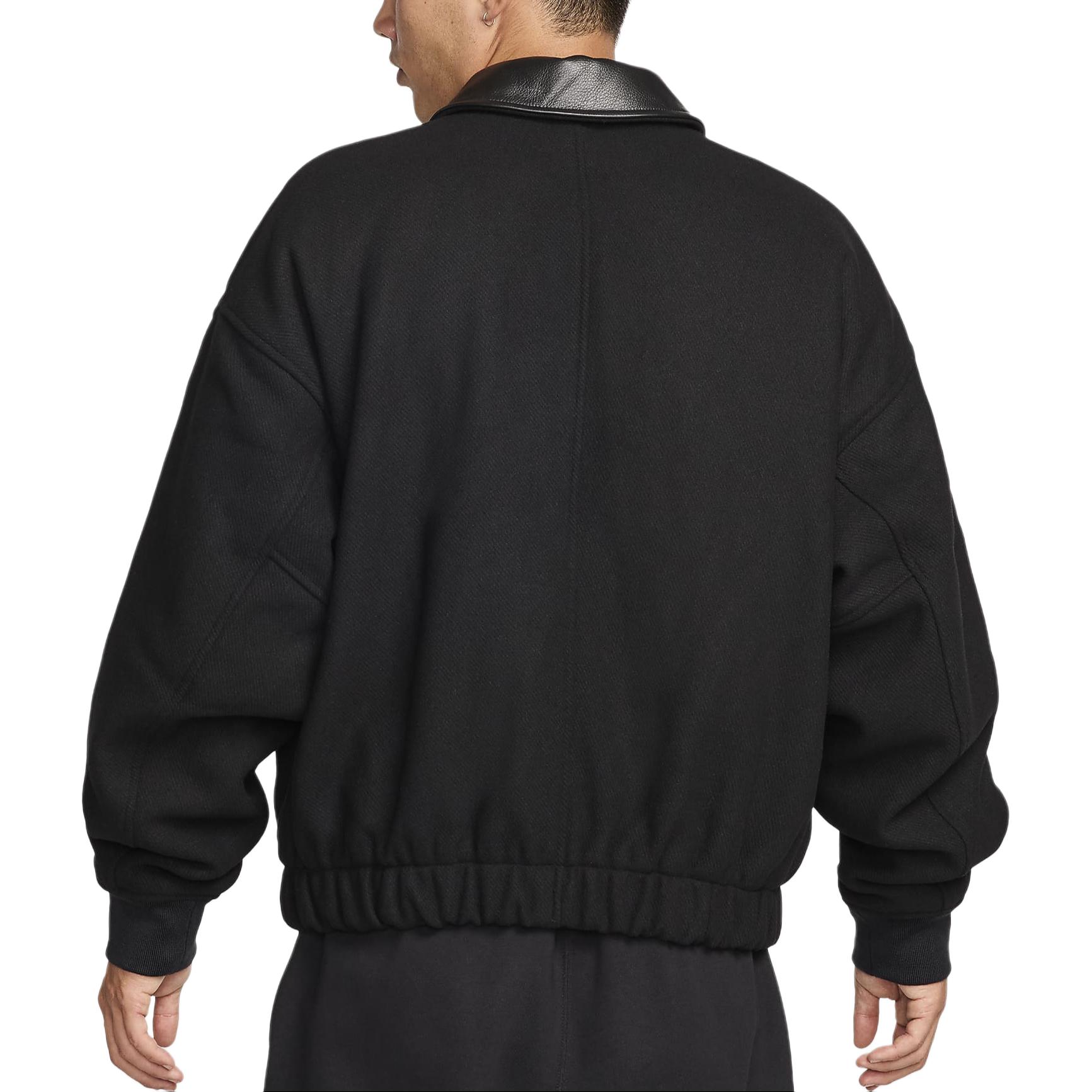 Lookbook Nike Solo Wool 棒球風黑白時尚長袖外套 FZ1168-010