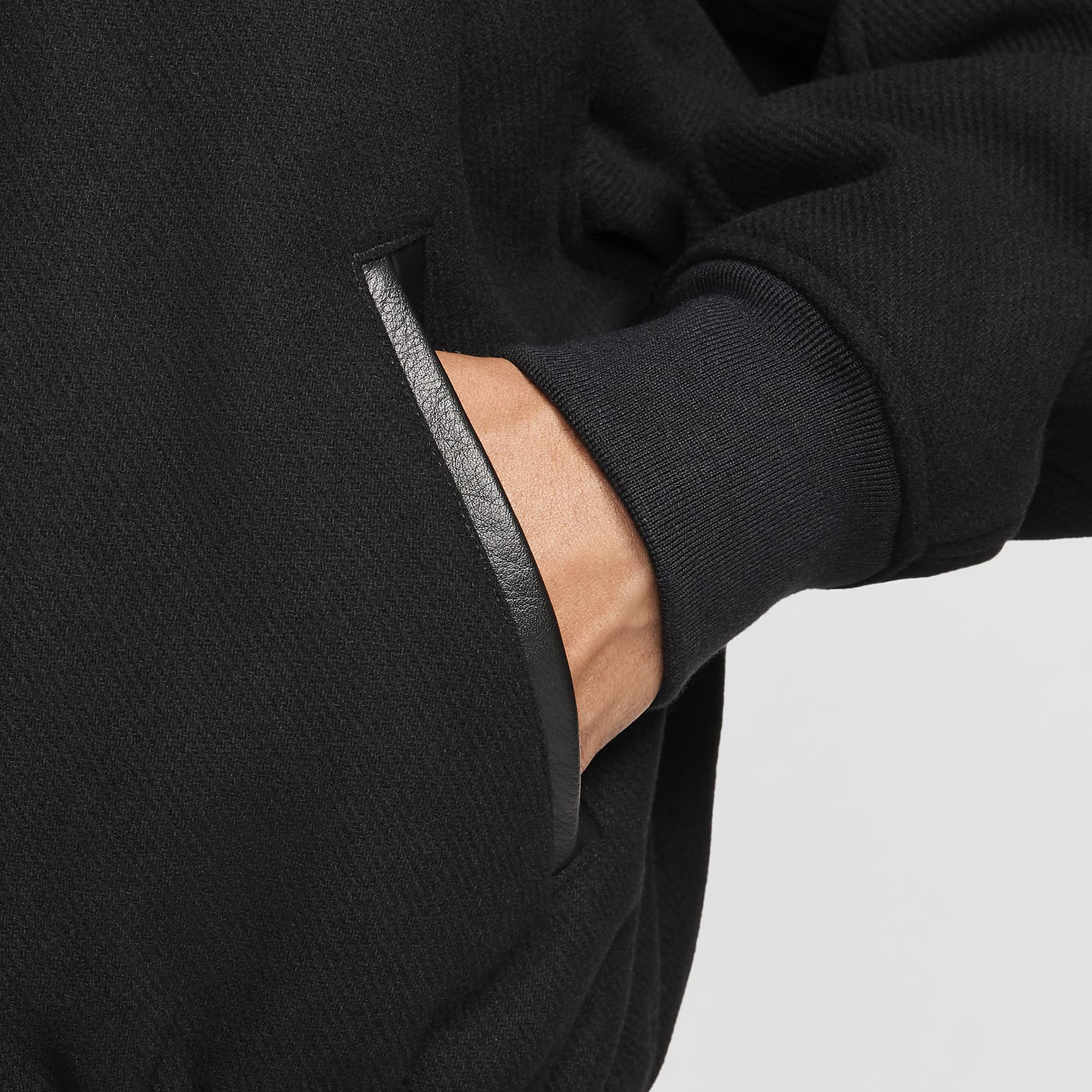 Details for Nike Solo Wool 棒球風黑白時尚長袖外套 FZ1168-010
