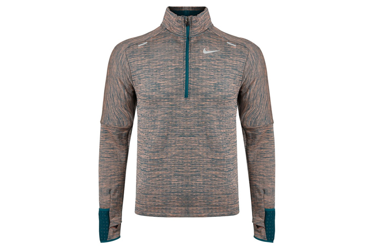 Nike Sphere Dri-FIT Half-Zip Pullover Fleece Running Top Dark Teal Green CU6088-394