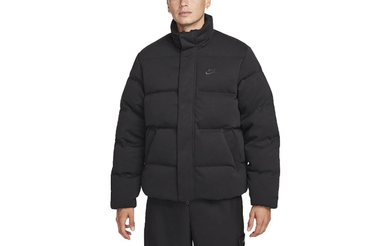 Order Nike 運動風黑色Logo立領羽絨外套 FB7854-010