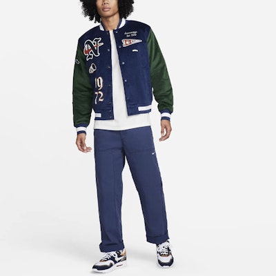 나이키 스포츠웨어 코듀로이 컬러블록 자수 재킷 네이비 블루 FQ6159-410 Shop 나이키 스포츠웨어 코듀로이 컬러블록 자수 재킷 네이비 블루 FQ6159-410