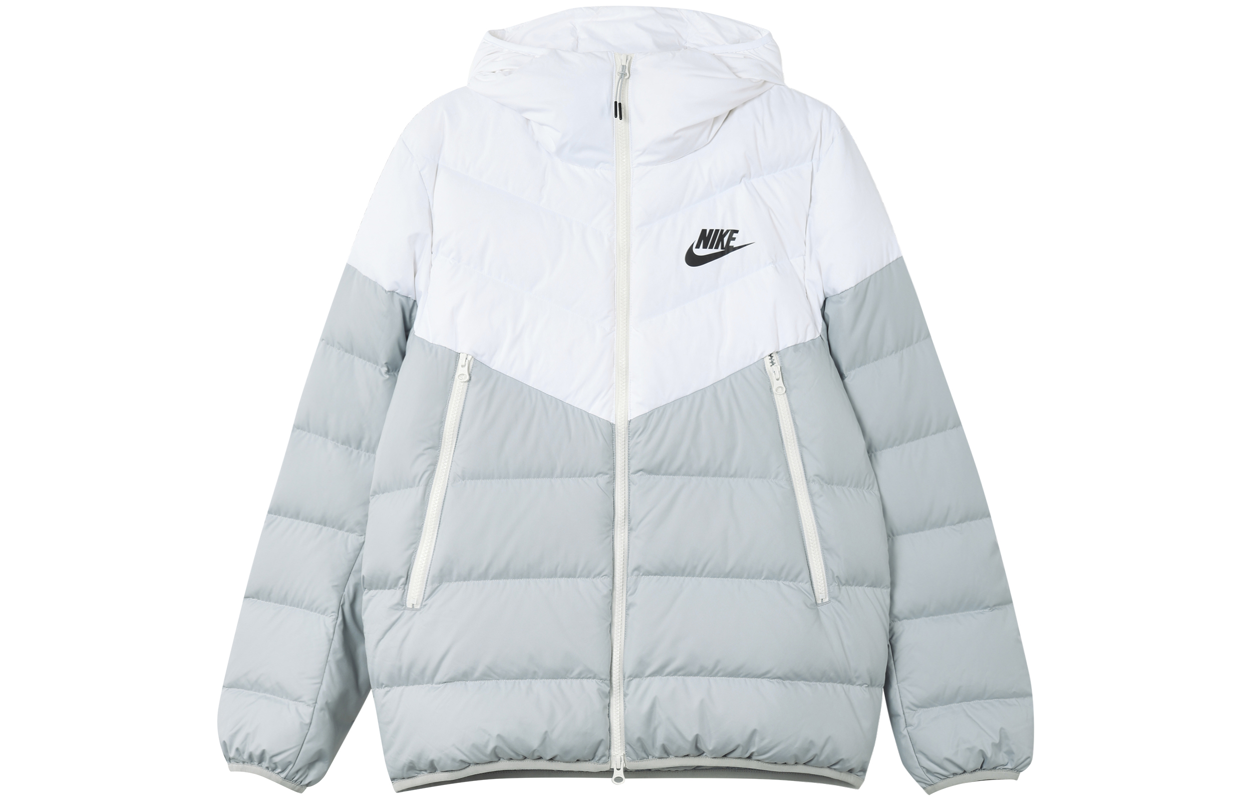 Nike Sportswear  White Logo Zip Hooded Down Jacket. DV0754-100