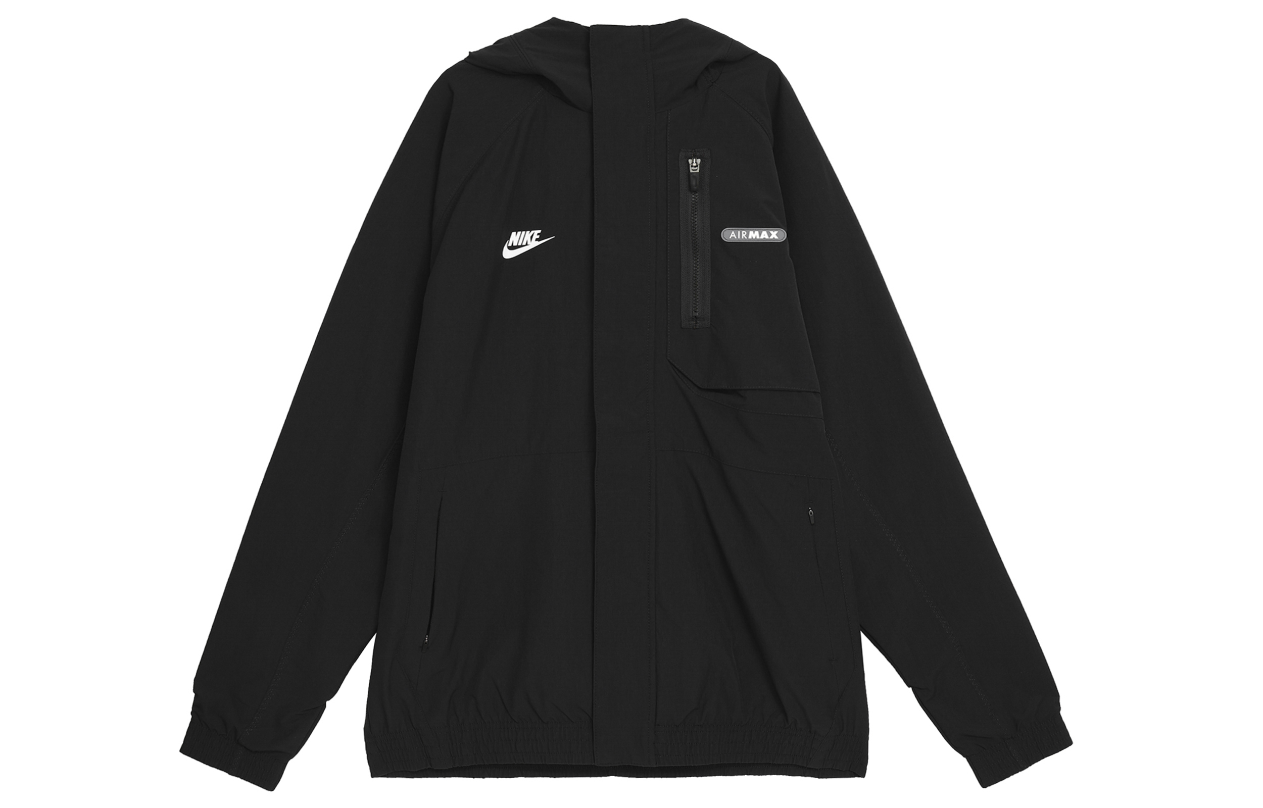 Nike Sportswear Air Max Logo Print Long Sleeve Hoodie Jacket Black FN0243-010