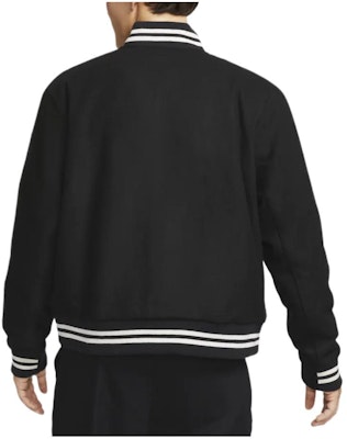 Nike Sportswear Authentics Varsity Jacket (Asia Sizing) Black/White Shop Nike Sportswear Authentics Varsity Jacket (Asia Sizing) Black/White