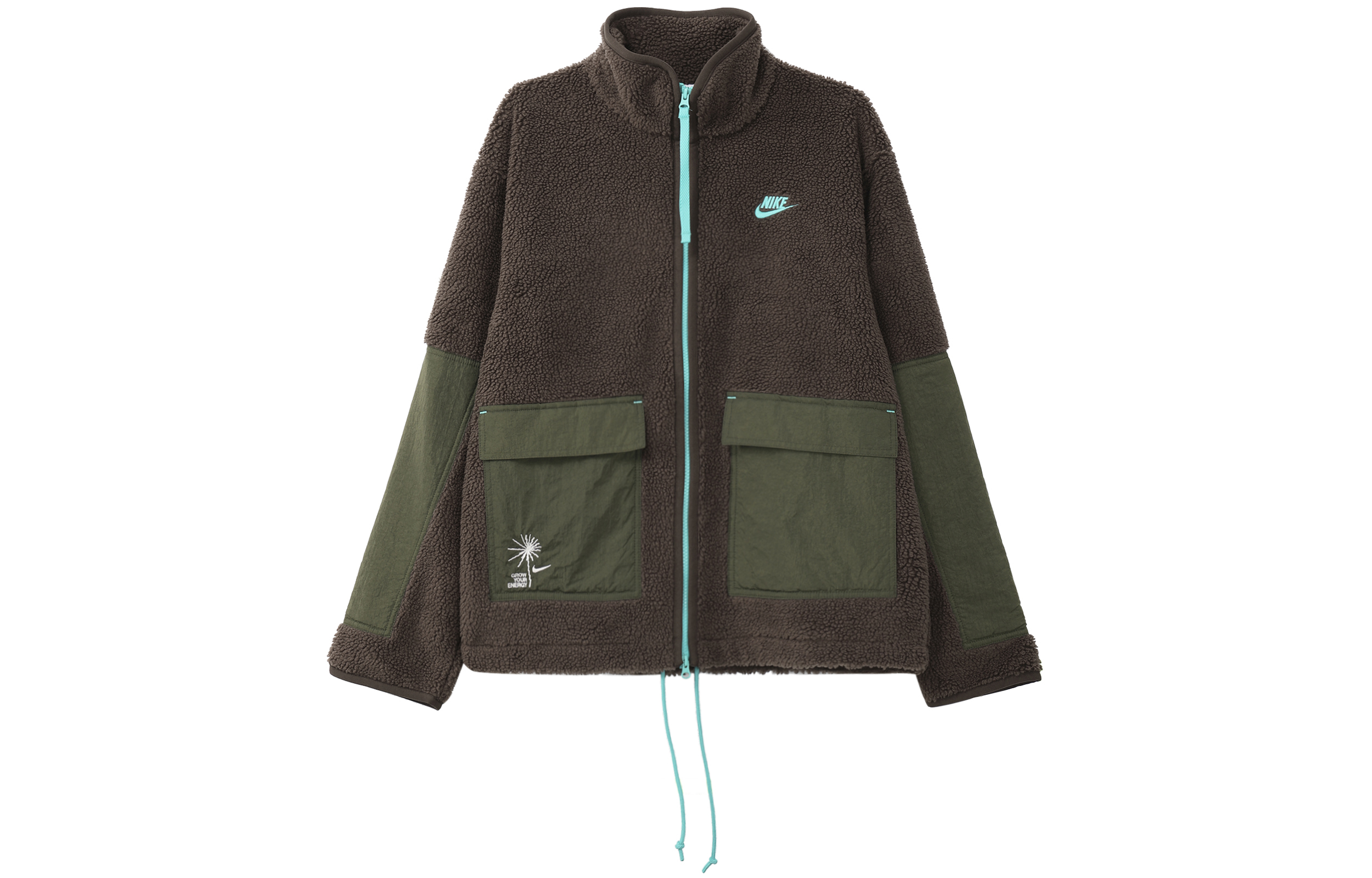 Nike Sportswear Baroque Brown Patchwork Zip Jacket Casual Sportswear FV4022-237