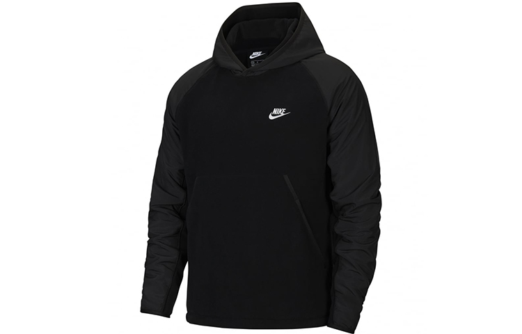 Nike Sportswear Black Pullover Hoodie with Solid Logo Design CU4364-010