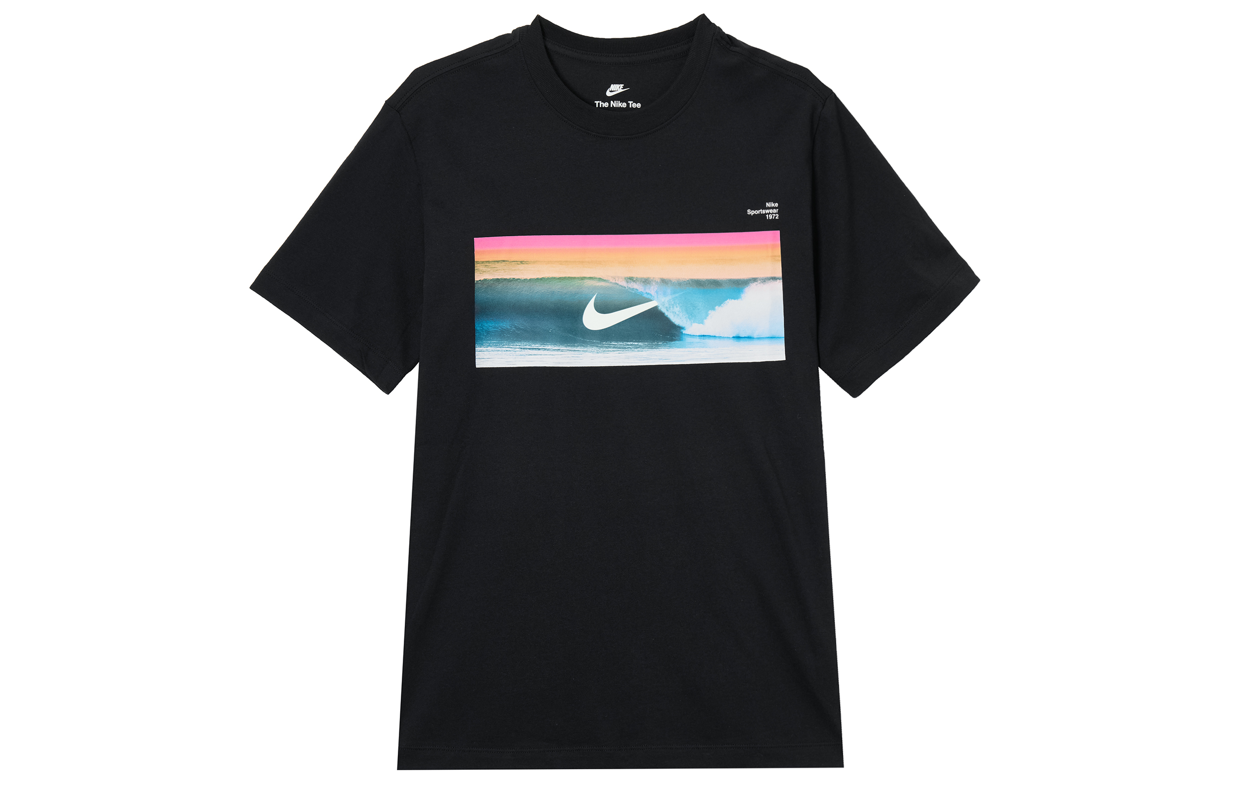 Nike Sportswear Black Simple Solid Short Sleeve T-Shirt HJ0761-010