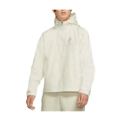 Nike Sportswear Canvas Logo White Casual Hooded Jacket DC8088-901