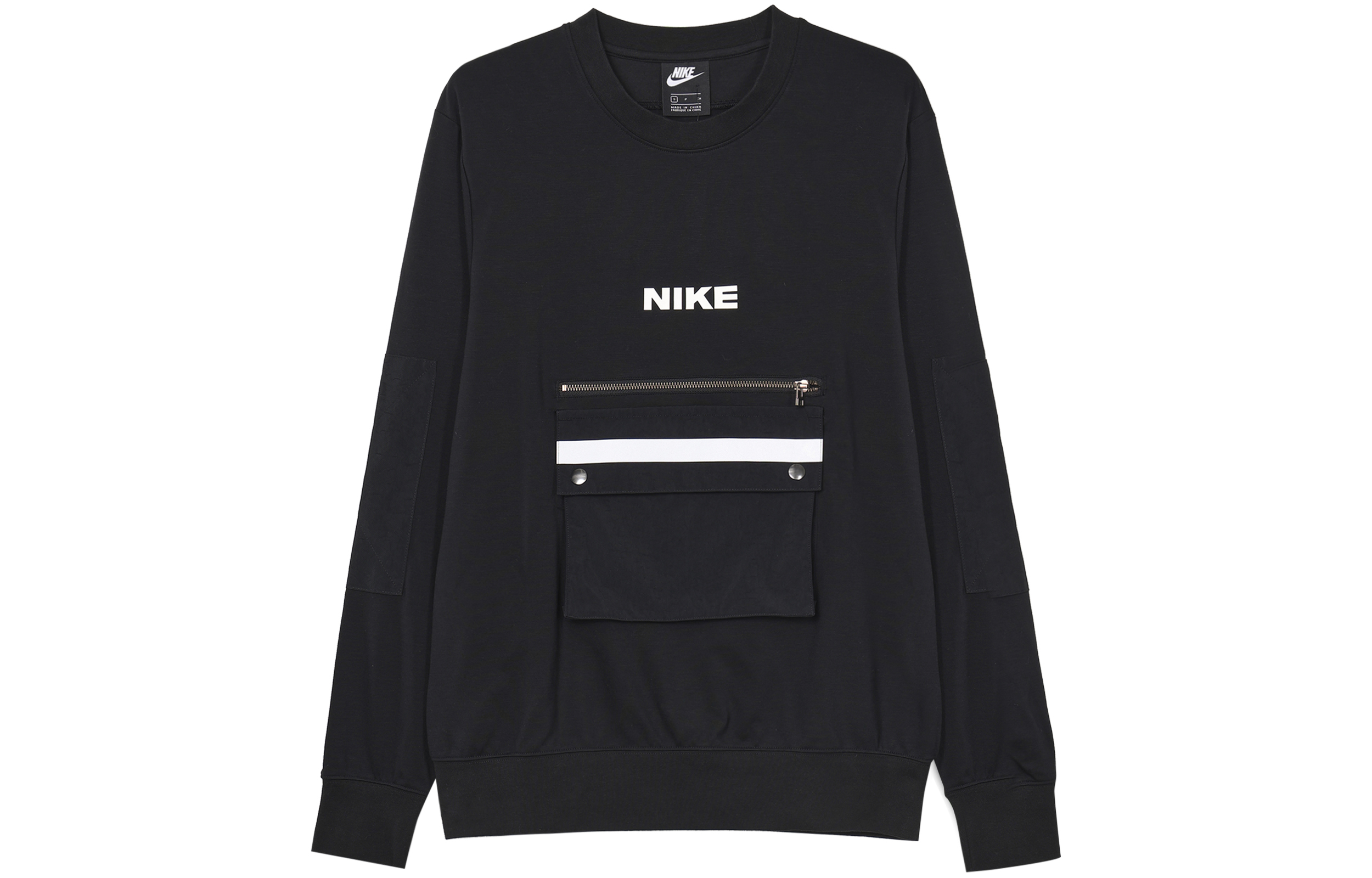 Nike Sportswear City Made Reflective Pocket Crewneck Sweatshirt Black () DA0070-010
