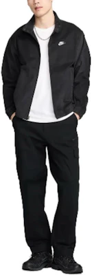 Nike Sportswear Club Jaket Harrington Korduroi Hitam Gaya Retro FZ0632-010 Lookbook Nike Sportswear Club Jaket Harrington Korduroi Hitam Gaya Retro FZ0632-010