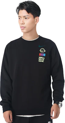 Nike 運動休閒刷毛圓領長袖上衣 黑色 DC3938-010 Shop Nike 運動休閒刷毛圓領長袖上衣 黑色 DC3938-010