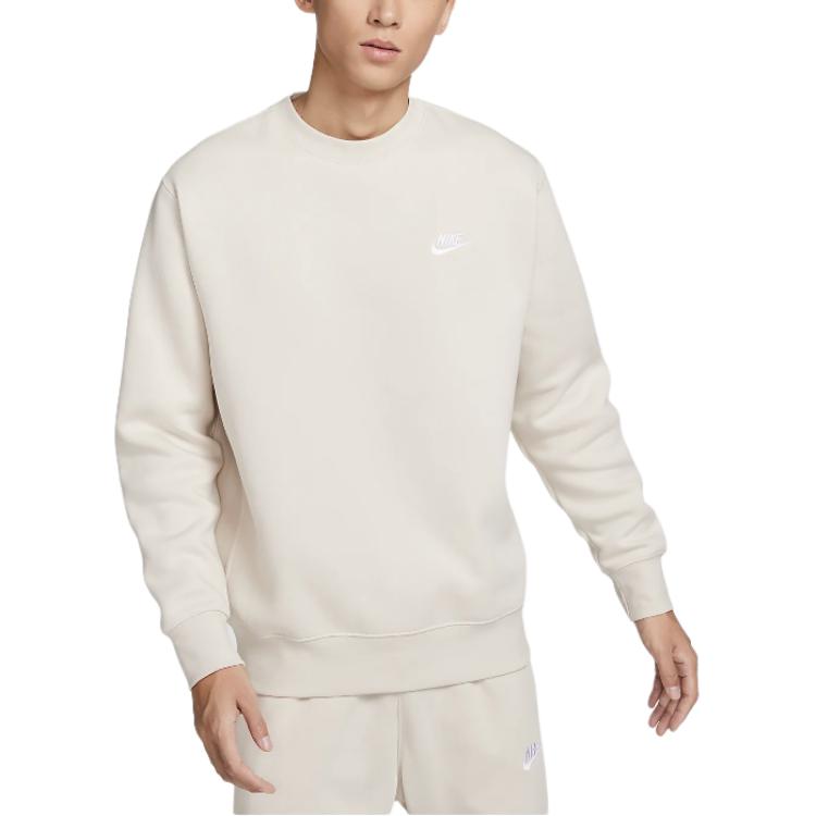 Nike Sportswear Club Fleece Crewneck Sweatshirt White Light Taupe BV2663-104