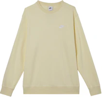 Nike Sportswear Club Fleece Embroidered Crewneck Sweatshirt Men’s Light Yellow BV2663-744 Nike Sportswear Club Fleece Embroidered Crewneck Sweatshirt Men’s Light Yellow BV2663-744