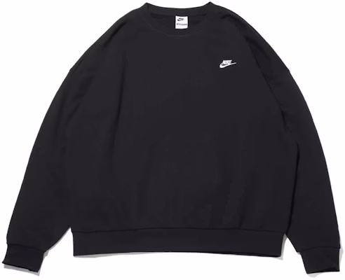 Nike Sportswear Club Fleece Oversized Crewneck Logo Sweatshirt Black Men HJ1820-010 Buy Nike Sportswear Club Fleece Oversized Crewneck Logo Sweatshirt Black Men HJ1820-010