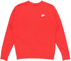 Nike Sportswear Club French Terry Logo Pullover Sweatshirt University Red Mens BV2667-657 Nike Sportswear Club French Terry Logo Pullover Sweatshirt University Red Mens BV2667-657