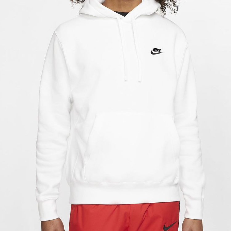 Nike Sportswear Club Hoodie White Unisex Casual Sweatshirt BV2654-100 圖 3