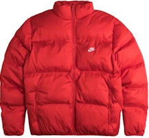 Nike Sportswear Club Logo Embroidered Puffer Jacket Red Men’s Long Sleeve FB7368-657 Nike Sportswear Club Logo Embroidered Puffer Jacket Red Men’s Long Sleeve FB7368-657