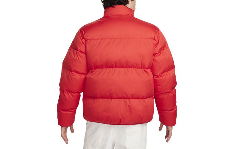Lookbook 耐克運動服刺繡Logo紅色羽絨外套 男款長袖 FB7368-657