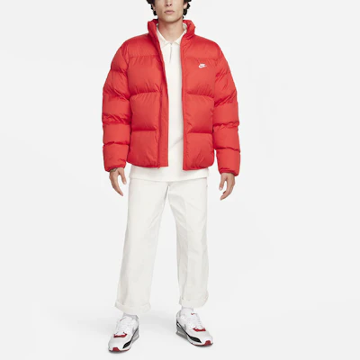 Nike Sportswear Club Logo Embroidered Puffer Jacket Red Men’s Long Sleeve FB7368-657 Shop Nike Sportswear Club Logo Embroidered Puffer Jacket Red Men’s Long Sleeve FB7368-657