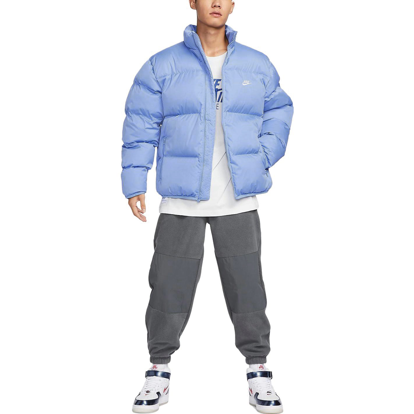 Shop Nike Sportswear Club Jaket Stand Collar Full-Zip Biru Polar FB7369-450