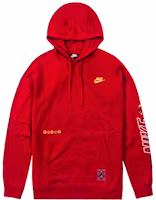 Nike Sportswear Club Pullover Hoodie Red with Graphic Print Long Sleeve CU3670-687 Nike Sportswear Club Pullover Hoodie Red with Graphic Print Long Sleeve CU3670-687