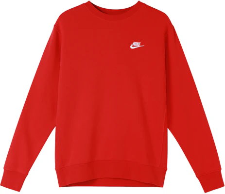 Sudadera Nike Sportswear Club Roja Cuello Redondo Estilo Casual. BV2663-657 Buy Sudadera Nike Sportswear Club Roja Cuello Redondo Estilo Casual. BV2663-657