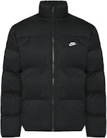 Nike Sportswear Club Solid Waterproof Warm Funnel Neck Jacket Black FB7368-010 Nike Sportswear Club Solid Waterproof Warm Funnel Neck Jacket Black FB7368-010